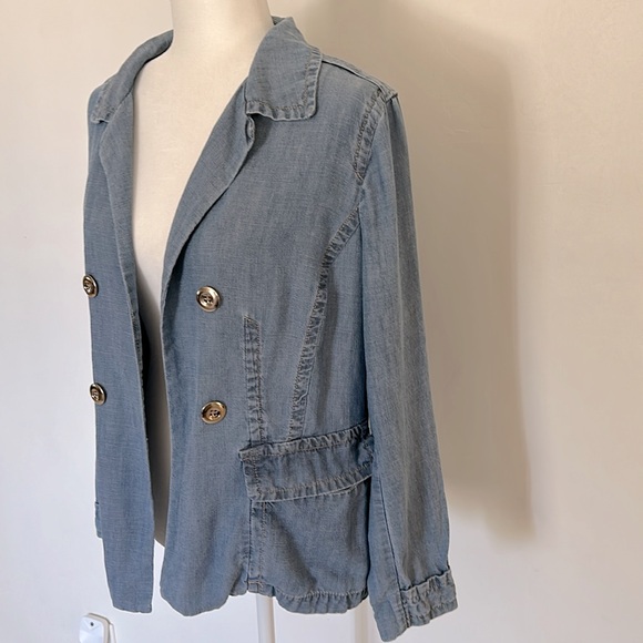 Chicos 1 Tencel-Linen Open Front Blazer - Picture 7 of 13